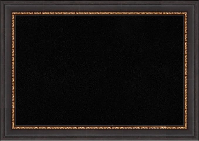 Amanti Art Black Cork Board for Wall, 15x21 Vision Board with Black Wood Frame, Small Corkboard Office Decor for Home Organization, Traditional Corkboard Pinboard to Display Items for Home-DeskLoop Office