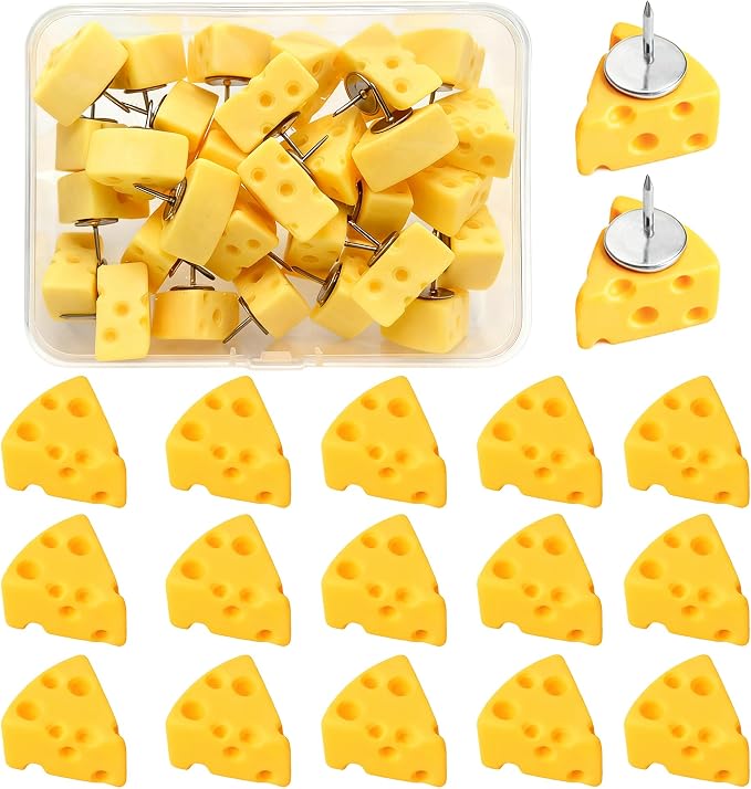 Cute Push Pins - 30Pcs Cheese-Shaped Decorative Fun Push Pins Thumb Tacks - Image 8