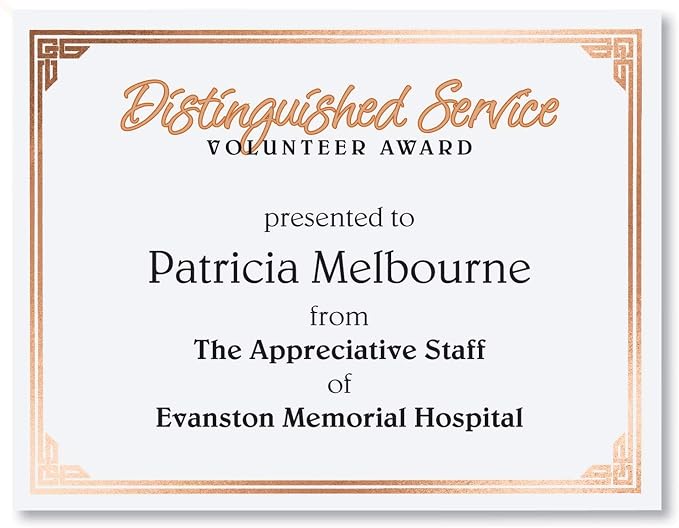 PaperDirect Copper on White Classic Specialty Certificates, 8½ x11, Foil Accents - Image 2