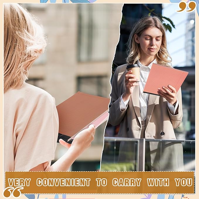 Fuutreo 8 Pcs 8.5'' x 11'' Colored Legal Pad Writing Pads Narrow Ruled 50 Sheets Per Notepad Perforated Writing Notepad Office Supplies for College Office Business (Advanced Grey)-DeskLoop Office