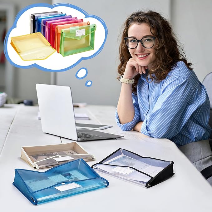 CUTHOLLOW Plastic Expandable File Organizer Folder - Image 4