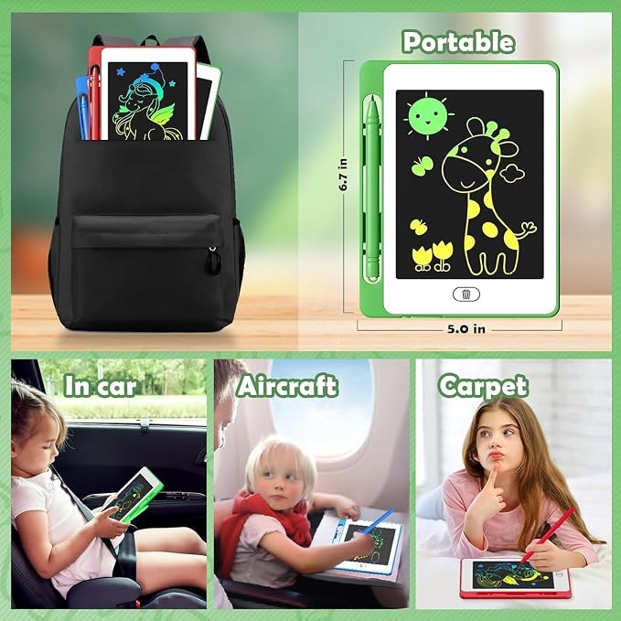 LCD Writing Tablet for Kids, 6.5 Inch Colorful Doodle Board Drawing Tablet - Image 4
