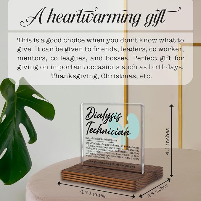 Dialysis Technician Gifts, Thank You Appreciation Plaque - Image 4