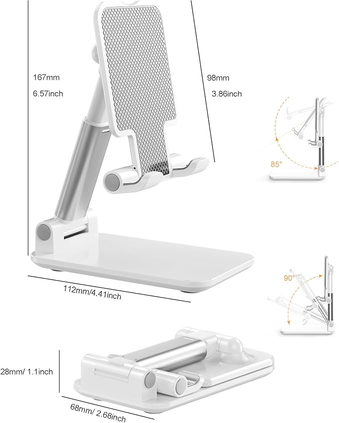 Phone Stand for Desk Cell Phone Holder Stands for iPhones | Mini, Fully Foldable - Image 6