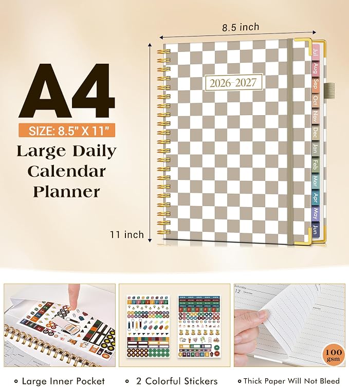 Academic Planner 2026-2027, Hardcover Weekly and Monthly Calendar Planner from - Image 5