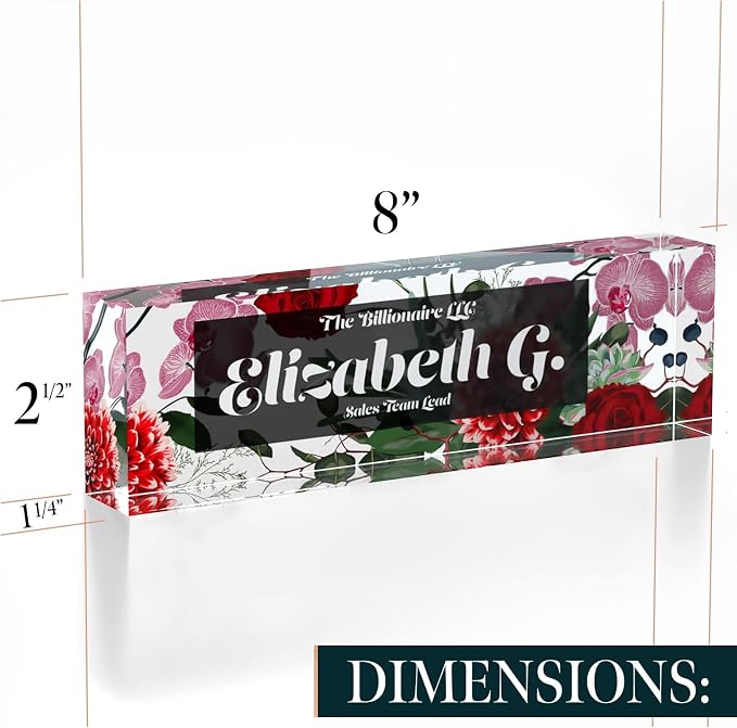 Desk Name Plate Personalized, Custom Name Plates, 2½/x8 Inches, Thick - Image 7