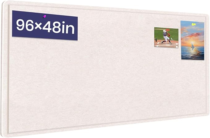 Extra Large Bulletin Board, 95 X 47 inches Cork Board by Hrrtyueg