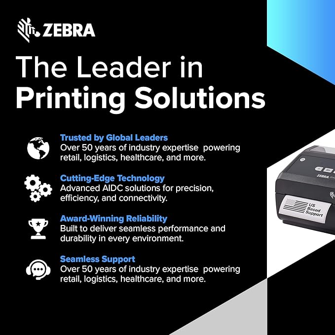 Zebra ZD420 / ZD420d Direct Thermal Desktop Printer 203 dpi Print Width 4 in USB Ethernet ZD42042-D01E00EZ-DeskLoop Office