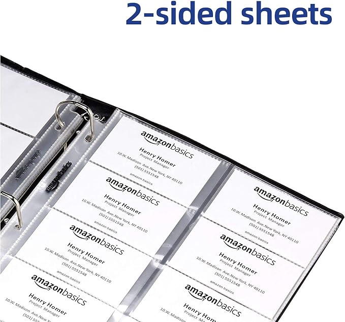 Amazon Basics Plastic Business Card Organizer Sleeves - Image 4