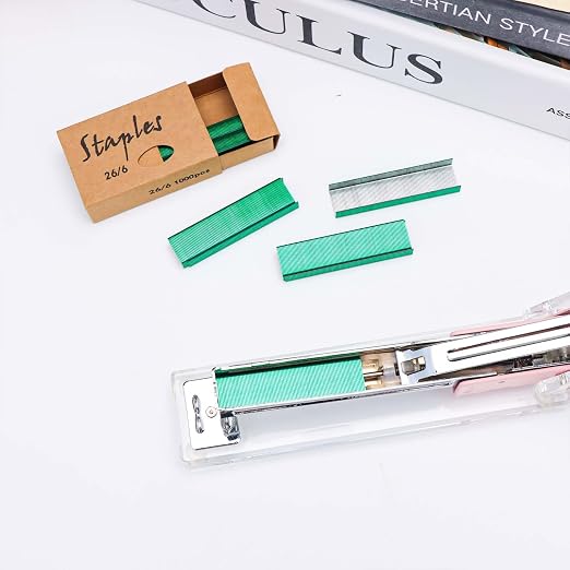 NatSumeBasics 3000 Colored Staples 26/6 Standard Green Staple Refill - Image 5
