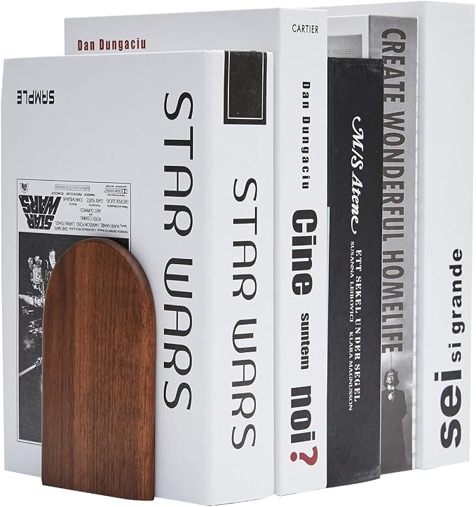 Pandapark Wood Bookends, Non-Skid Bookend - Image 3
