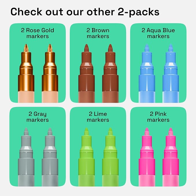 ARTISTRO 2 Orange Acrylic Paint Markers - Image 6