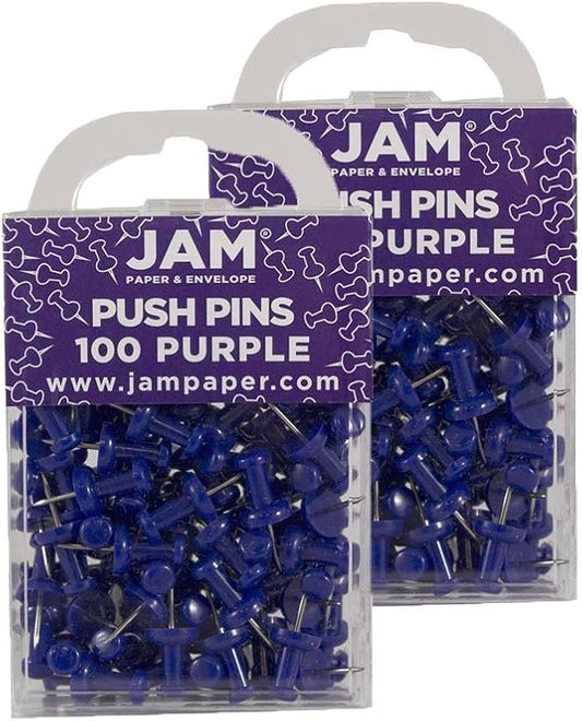 JAM PAPER Colorful Push Pins by JAMPaper