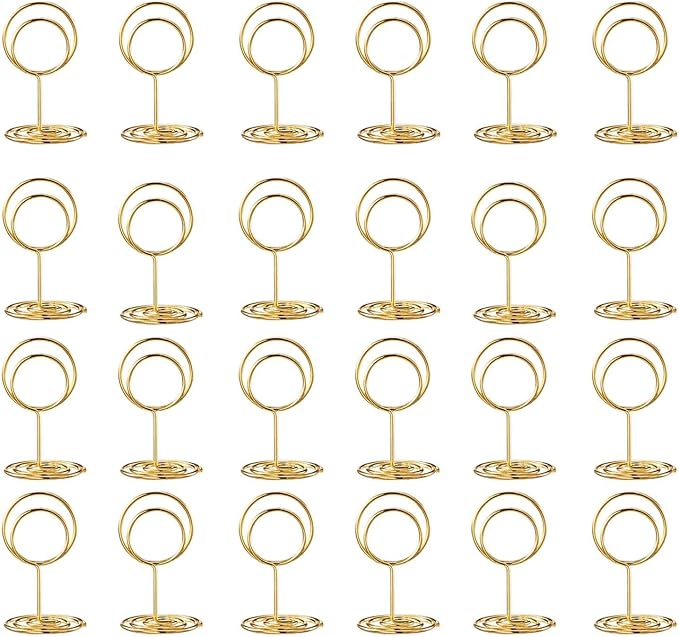 Toncoo 24 Pcs Premium Mini Table Number Holders and 24 Pcs Place Cards - Image 2