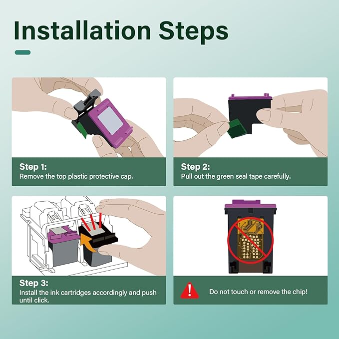 62XL 62 Ink Cartridges Black and Color Combo Pack Remanufactured Replacement for HP 62XL 62 Ink Envy 7640 5660 5540 7645 5740 5746 OfficeJet 250 200 Printer,Black,Tri-Color,2-Pack-DeskLoop Office