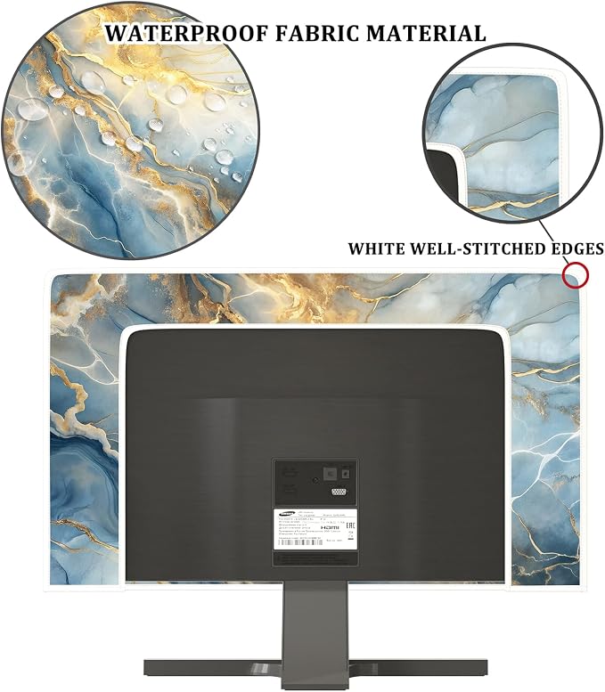 Baocicco Gold Blue Waterproof Screen TV Cover 70 Inch Modern Full Body Covers - Image 3