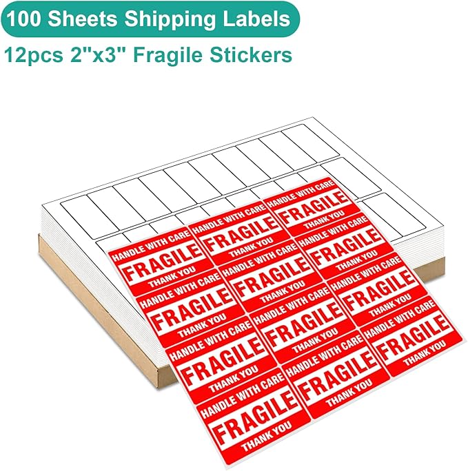 MFLABEL Address Labels, 1" x2-5/8 Mailing Labels, 30-UP White Shipping Labels for Inkjet or Laser Printer, 3000 Sticker Labels (100 Sheets), 30 Labels per Sheet-DeskLoop Office