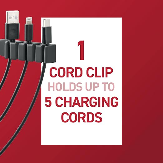 Command 5-Cord Clip Organizer, 4 Clips and 8 Medium Strips, 1 Clip Holds up to - Image 3