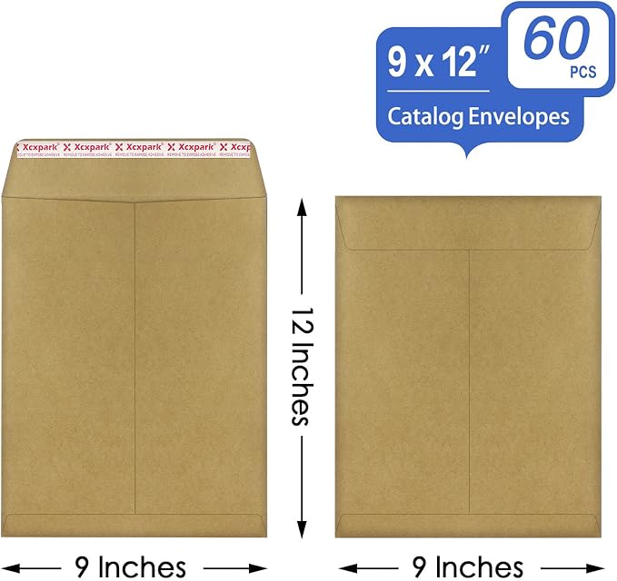 Xxcxpark 60 PCS 9x12 inches Security Catalog Envelopes Printable Self Seal - Image 2