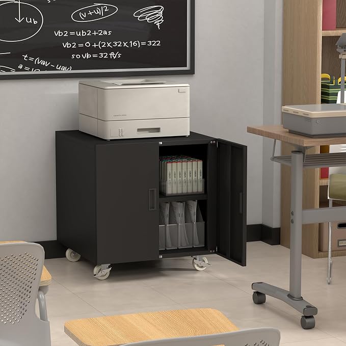 Printer Stand with Storage, Metal Printer Table - Image 8