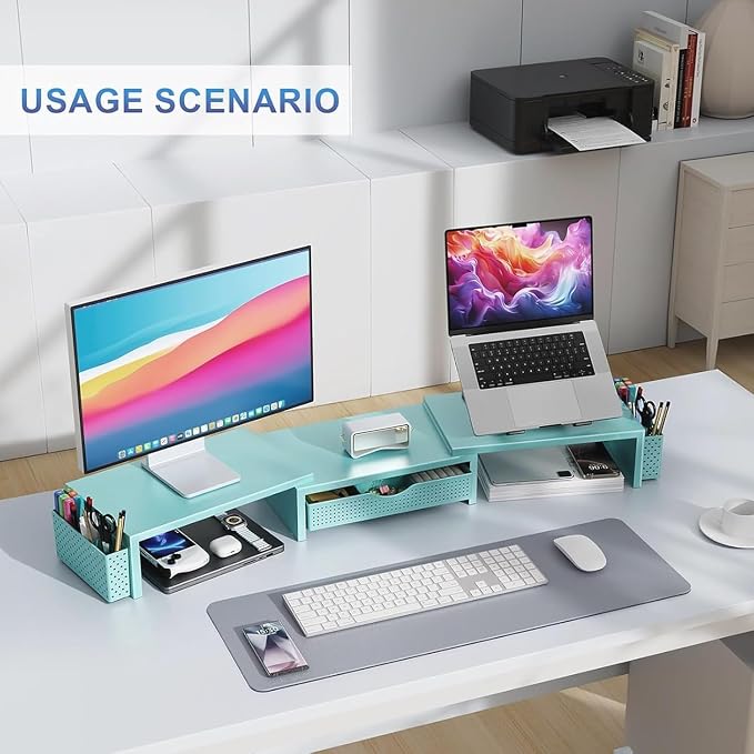gianotter Dual Monitor Stand Riser, Desk Organizer - Image 5