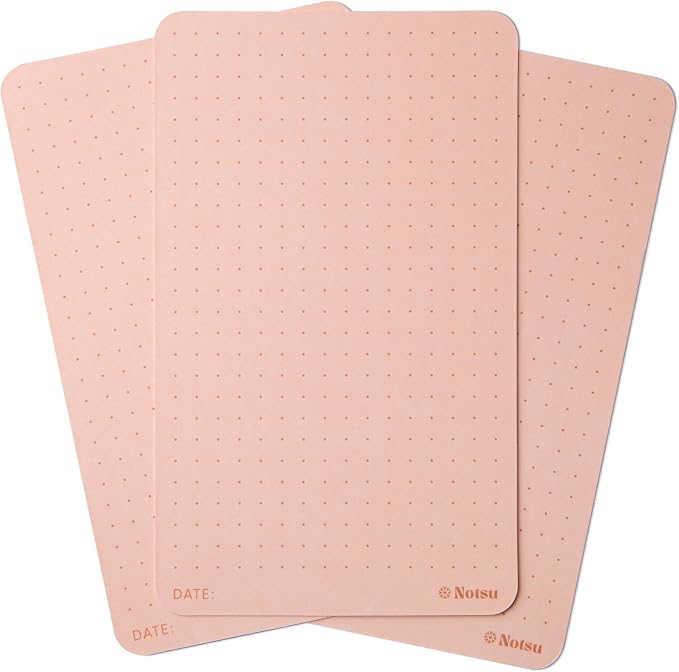 Notsu Dotted Colored Note Cards 3x5 inch, 40 ct | Orange Bullet Dot Grid by Notsu