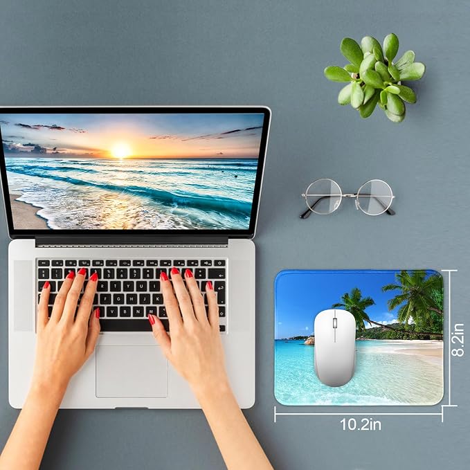 3 Pack Small Mouse pad Beach Square Mouse Mat - Image 2