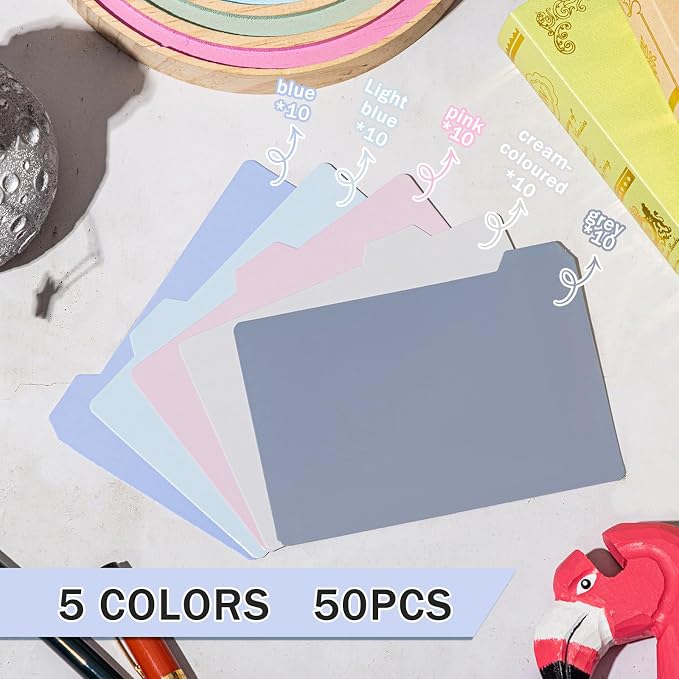 Harloon 50 Pack 4 x 6 Inch Index Card Dividers - Image 3