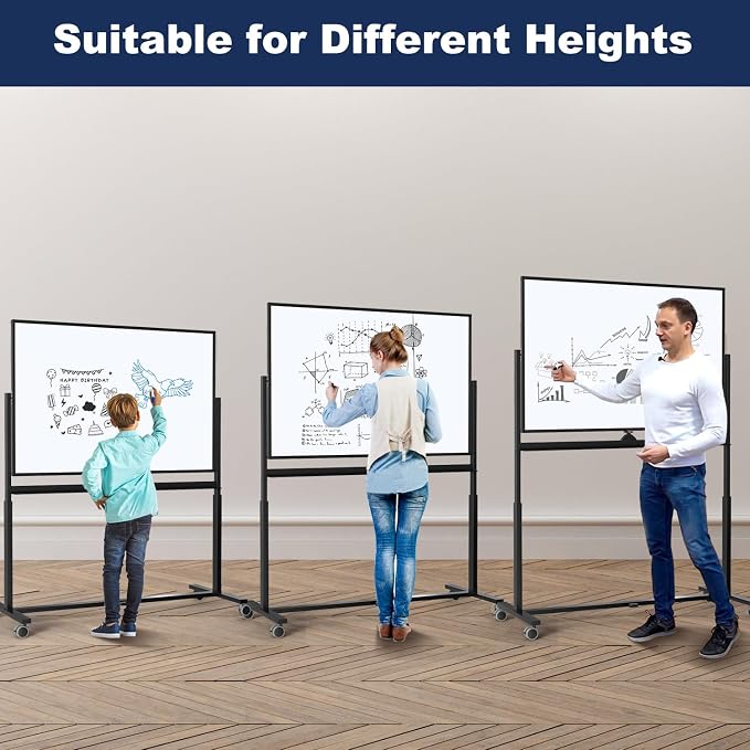 Large Dry-Erase Rolling Magnetic Whiteboard - Image 7