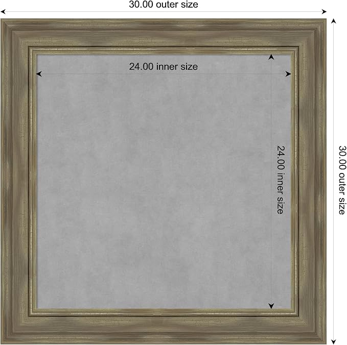 Amanti Art Grey Framed Magnetic Board 30x30 Medium Vision Board - Image 4
