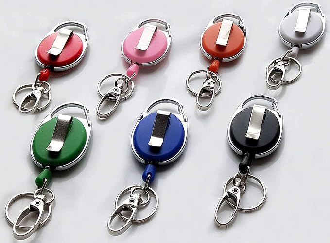 Retractable Badge Reel with Claw Clasp and Clip - Image 2