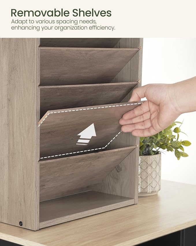 CHOEZON Wall File Organizer, 10-Tier Hanging Mail Organizer, Wall Mount File - Image 4