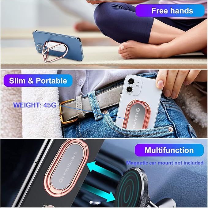 Adjustable Cell Phone Stand for Desk, Portable Phone Ring Holder Finger - Image 3