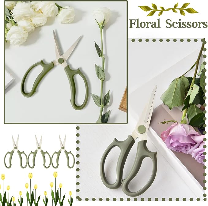 3Pcs Garden Flower Scissor, Floral Scissors Pruning Shears, Stainless Steel - Image 7