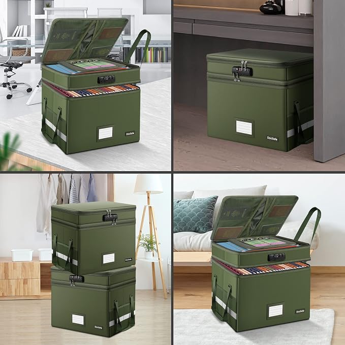 DocSafe File Box with Lock, Portable Home Office Filing Cabinet - Image 2