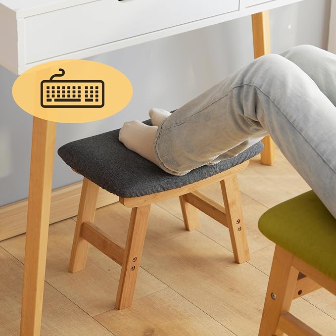Foot Stool Ottoman Foot Rest Under Desk, Small Stool - Image 5