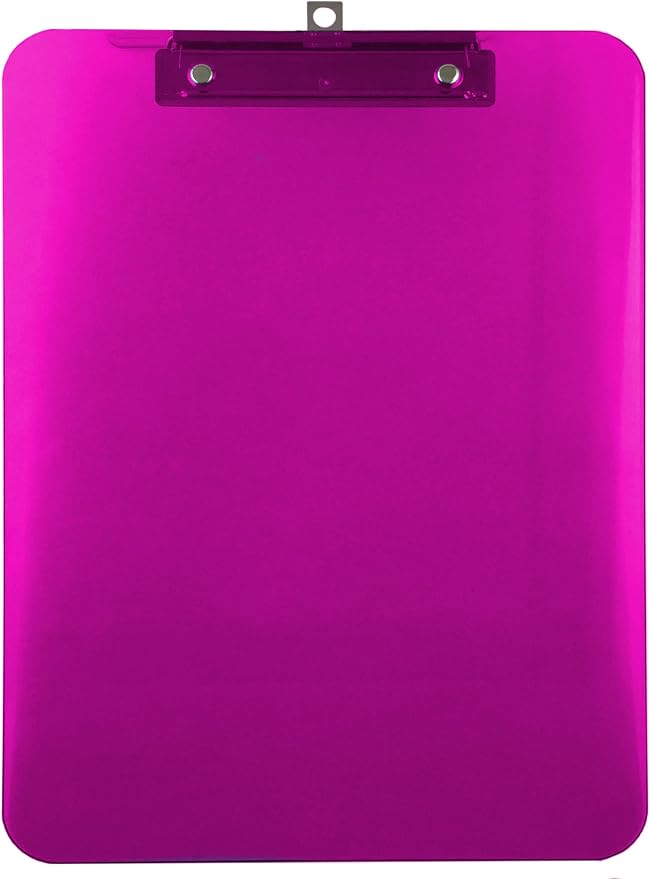 Trade Quest Plastic Clipboard Transparent Color Letter Size Low Profile Clip - Image 4