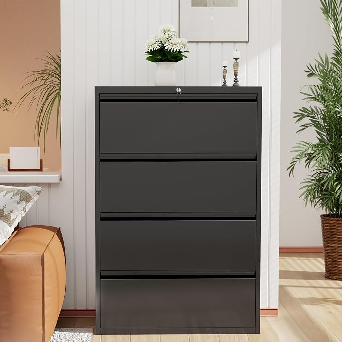 INTERGREAT 4 Drawer File Cabinet, Lateral File Cabinet - Image 6
