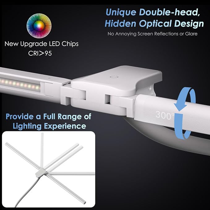 EYOCEAN Desk Lamp with Metal Base, 31.5" LED Office Lamp - Image 4