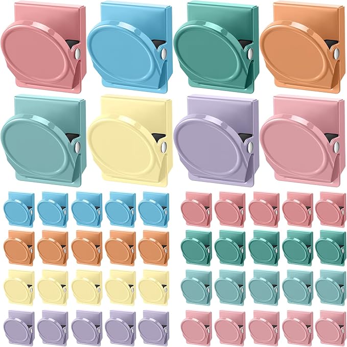 Harloon 8 Style 48 Pcs Pastel Magnetic Clips Pastel Classroom Decoration by Muasung