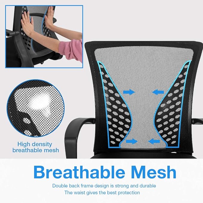 Drafting Chair Tall Office Chair Standing Desk Chair Adjustable Height with Arms Foot Rest Back Support Rolling Swivel Desk Chair Mesh Drafting Stool for Adults-DeskLoop Office