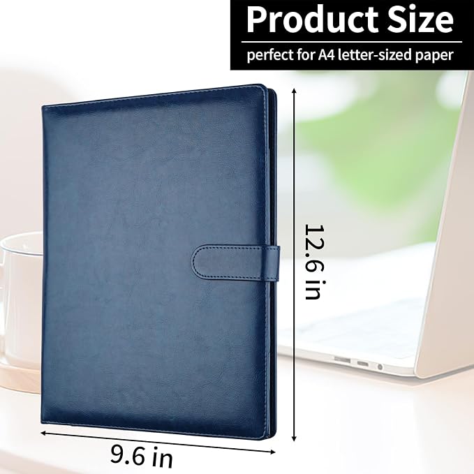 Professional Padfolio with Clipboard, Faux Leather Portfolio Folder Binder - Image 2
