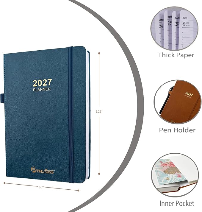 2027 Daily Planner/Calendar, One Page Per Day, Daily Monthly Agenda Planner - Image 2