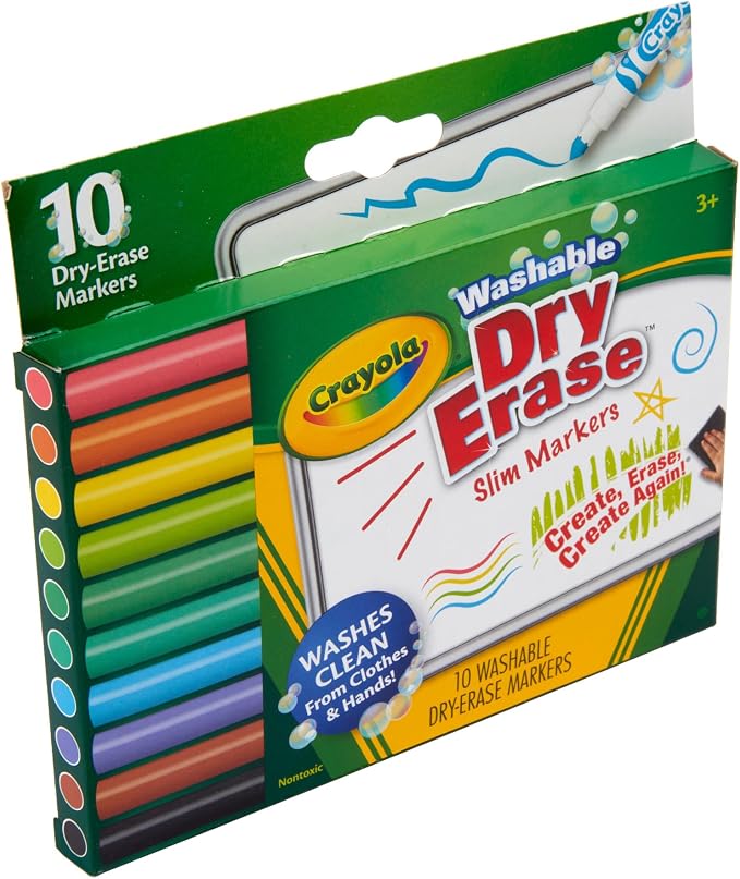 Crayola Washable Slim Dry Erase Markers - Image 3