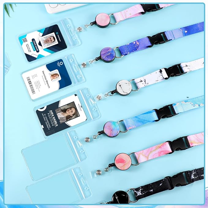 6 Pack Lanyards for Id Badges, Badge Lanyard Retractable Lanyard Detachable - Image 5