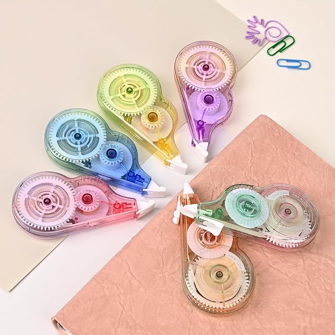 Temiary 6 Pcs Correction Tapes for Instant Corrections, Aesthetic Tape for by Temiary