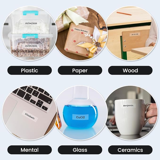 Freshworld 6X Replace for DYMO Label Maker Refills Clear 1/2Inch 23Ft 45010 | - Image 9
