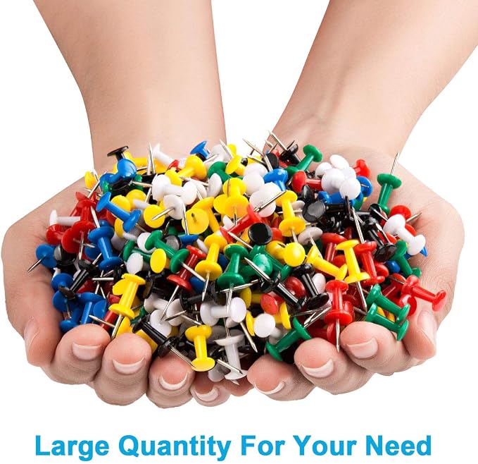 400Pcs Push Pins, Thumb Tacks for Bulletin Board, Stick Pins Thumb Tacks for - Image 4