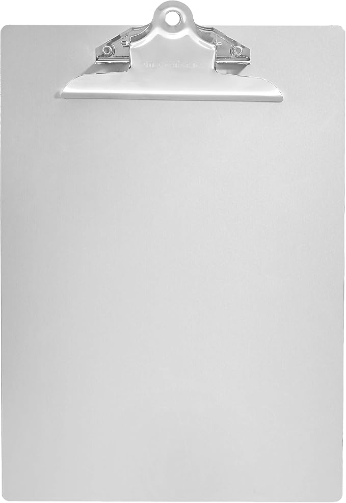 Amazon Basics Aluminum Clipboard, Letter Size, Standard Clip, Office Supplies - Image 2
