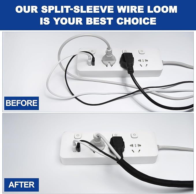 Split-Sleeve Wire Loom for High-Temperature Automotive Harness and Home Cable - Image 6
